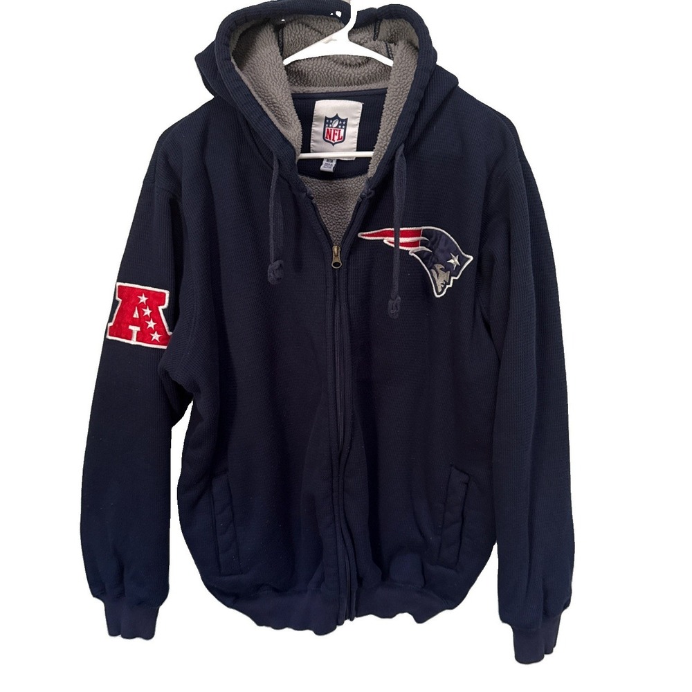 NFL New England Patriots Full Zip Hoodie Size Men's M